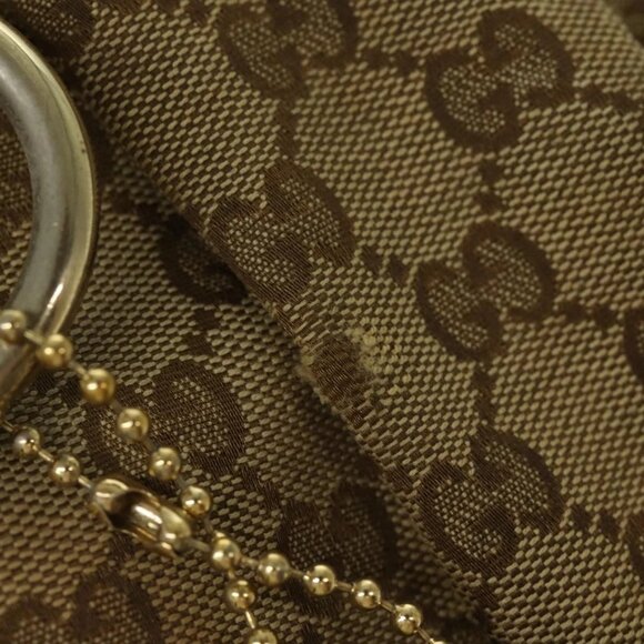 GUCCI GG Canvas Shoulder Bag Beige Gold - Picture 7 of 15